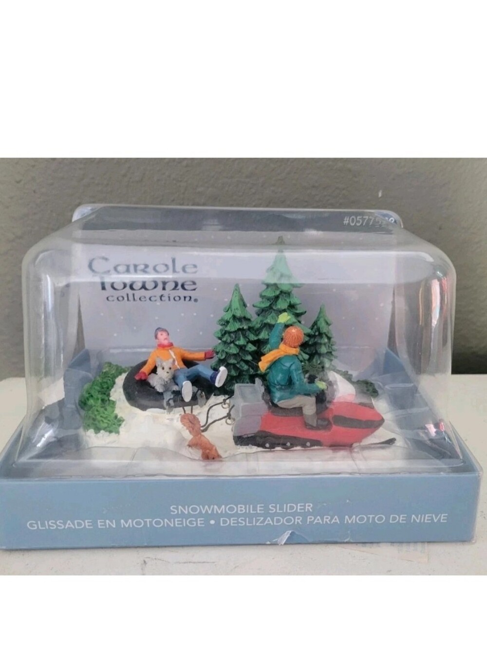 Lemax Carole Towne Collection Snowmobile Slider Inner Tube Sledding NEW 0577528